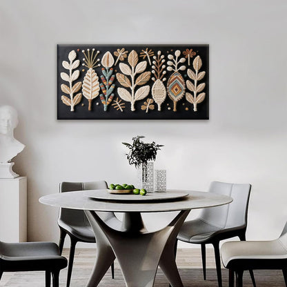 Tsomzxng Boho Black Wall Art Modern Wall Art Bohemian Feather Canvas Wall Art Decor For Apartment Dorm Living Room Bedroom Nursery Backdrop Home Wall Decor20 W X 40" L