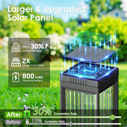 Solar Pathway Lights Outdoor, 6 Pack Upgraded Solar Lights Outdoor Waterproof, Bright Up to 15 Hrs Auto On/Off Garden Light for Yard Patio Lawn Path Walkway Driveway Outside Decor
