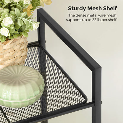 SONGMICS 4-Tier Storage Rack, Bathroom Shelf, Extendable Plant Stand with Adjustable Shelf, for