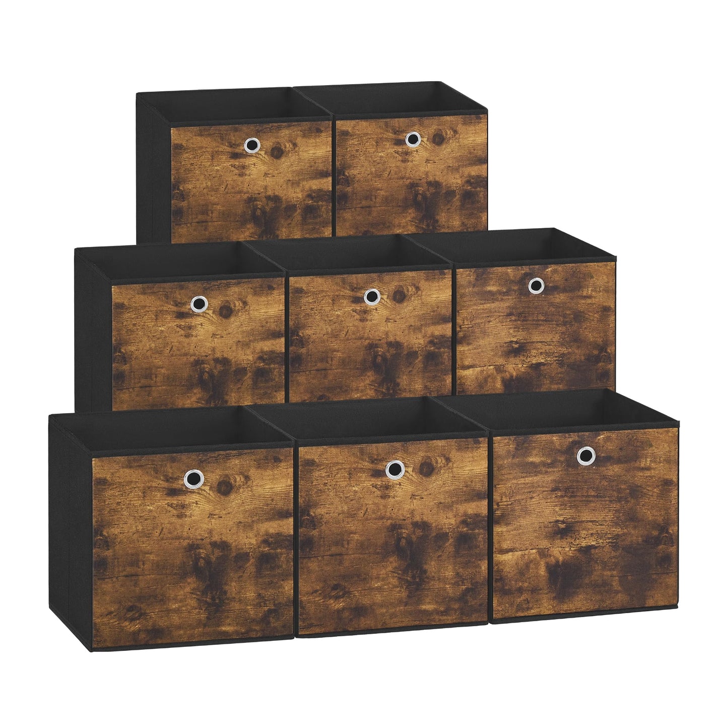 SONGMICS Storage Cubes, Foldable Fabric Storage Bins, Set of 8