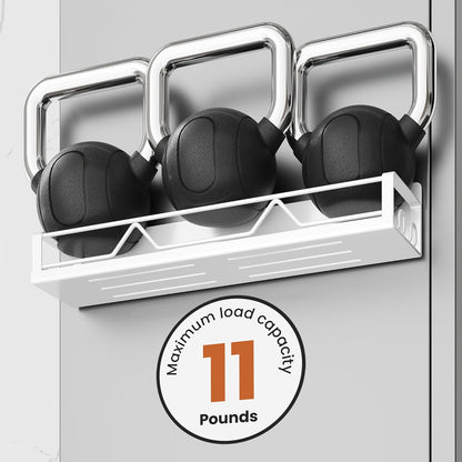 16.9 Inch Wide Large Capacity Magnetic Spice Rack for Refrigerator, 4 Pack Metal Fridge Shelf, White