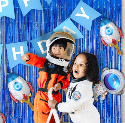 Foil Fringe Curtain 4th of July Decorations - Red Blue Metallic Tinsel Photo Booth Backdrop Party Steamers Curtains for Birthdays Christmas New Years Valentines Bachelorette Parties