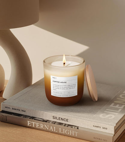 Coffee House Scented Candle, 11oz Aromatherapy Soy Wax Candles for Home Scented, Long Lasting, Coffee Lover Gifts for Women, Men, Friends, Housewarming, Birthday, Relaxation & Stress Relief