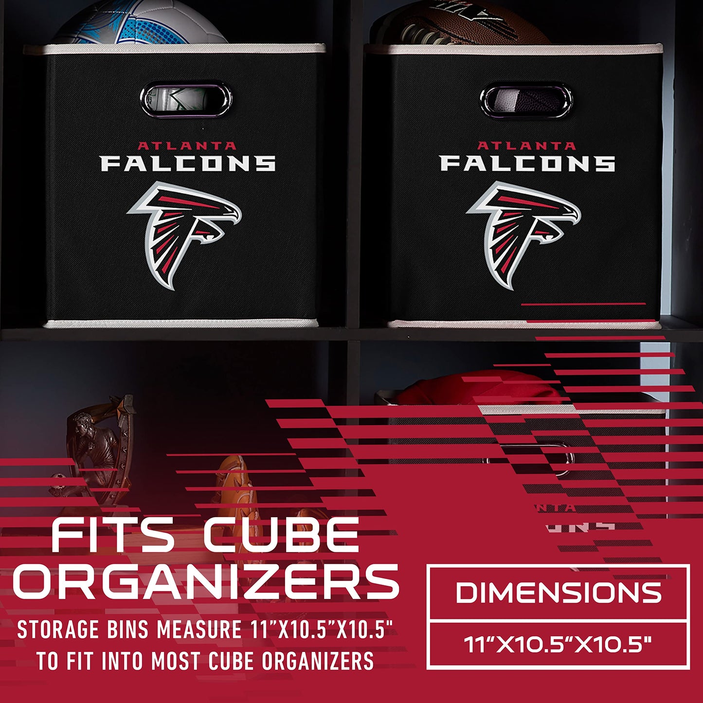 Franklin Sports NFL Atlanta Falcons Collapsible Storage Bin