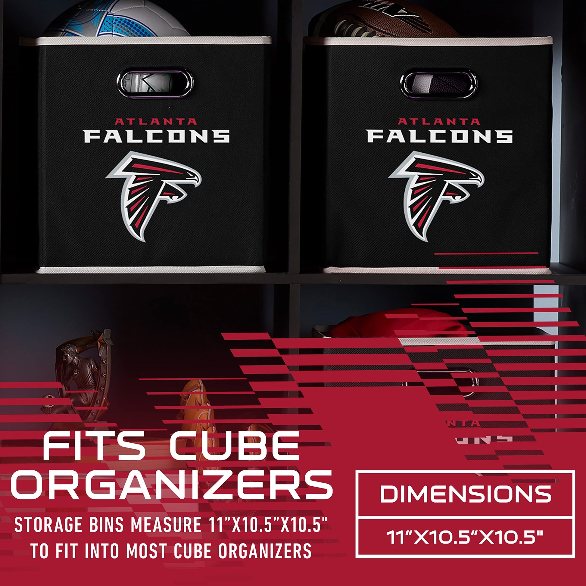 Franklin Sports NFL Atlanta Falcons Collapsible Storage Bin