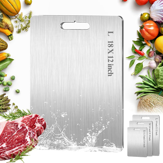 Titanium Cutting Board, 100% Pure Titanium Cutting Boards for Kitchen, Double Sided Food-Grade