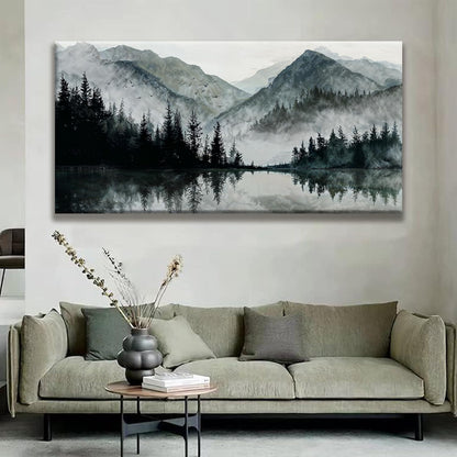 Modern Wall Art Natural Home Wall Decorations Canvas Art Wall Decor Prints Mountain Lake View Landscape Large Wall Art For Living Room Bedroom Kitchen Office Artwork Decor 29"×58"