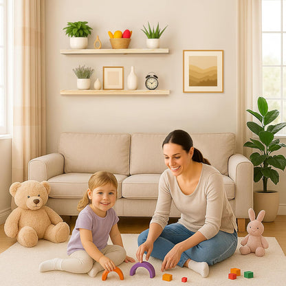 BGMG Wood Floating Shelves for Wall 30 inch, Rustic Wooden Wall Mount Shelves for Bathroom Living Room Bedroom Kitchen Farmhouse Set of 2-30x 6.7 x1.25 inch- DIY-Unfinished