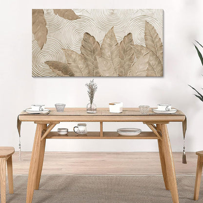 Minimalist & Modern Art for Bedroom Decor Framed Abstract Artwork for Walls Neutral & Contemporary Beige Wall art - Artwork for Living Room and Boho Style Large Abstract Wall Art 24×48IN