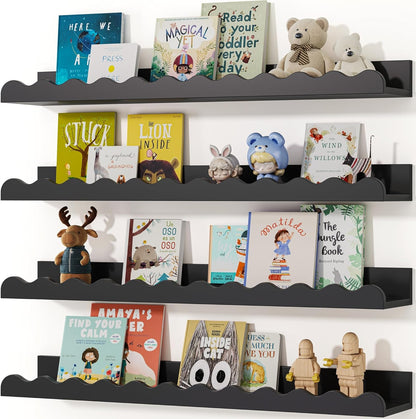 Nusery Shelves (23 Inches, Black)