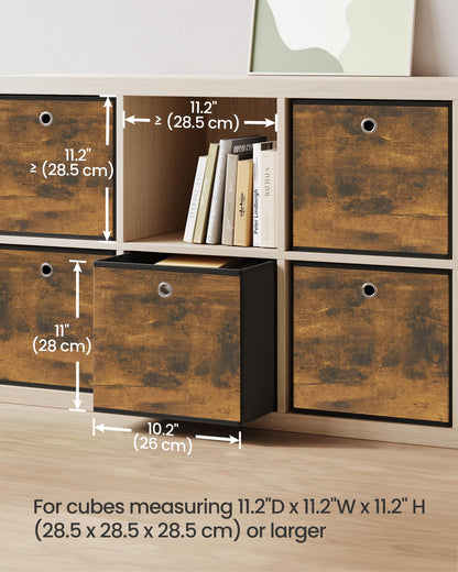 SONGMICS Storage Cubes, Set of 6, 11-Inch Foldable Closet Organizers