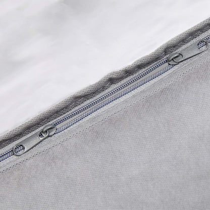 Amazon Basics Under Bed Fabric Zipper Blanket Storage Container Bags with Window and Handles, 2-Pack, 18 x 42 x 6 inches, Gray