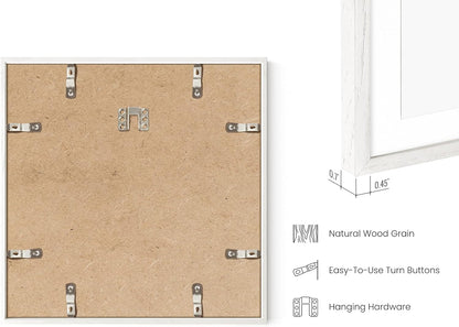 HAUS AND HUES White Square Frame Set of 1-12x12