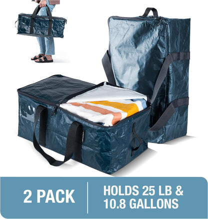 CleverMade Under Bed Storage Bag - Collapsible Storage for Shoes and Clothes Easy Use - Heavy Duty Utility Bag Home