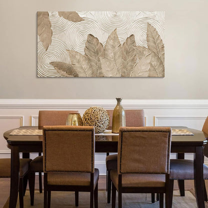 Minimalist & Modern Art for Bedroom Decor Framed Abstract Artwork for Walls Neutral & Contemporary Beige Wall art - Artwork for Living Room and Boho Style Large Abstract Wall Art 24×48IN