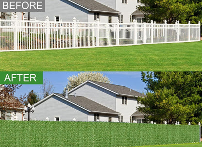 Artificial Ivy Privacy Fence Wall Screen,160x60 in in in UV-Anti Faux Greenery Backdrop Ivy Vine Leaf Hedges Fence Panels for Patio, Balcony, Garden, Backyard Indoor Outdoor Green Wall Decor