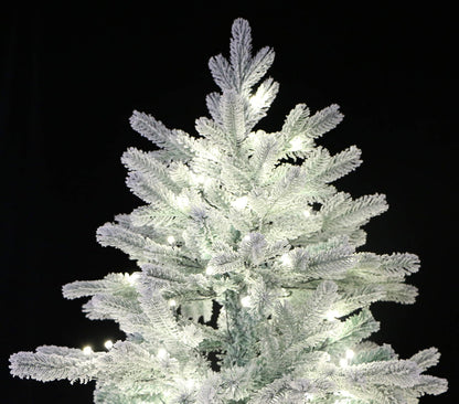 6 Foot Pre-lit Snow Angel Blue Spruce Flocked Artificial Christmas Tree (6ft Pre-lit)