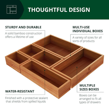 ROYAL CRAFT WOOD Premium Carbonized Bamboo Sticky Note Holder – Elegant & Durable Post-It Note Dispenser for Office Desk Organization