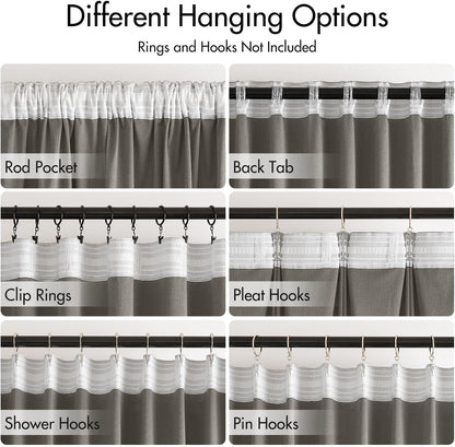 MIULEE Silver Gray Velvet Curtains 96 inches 2 Panels - Luxury Room Darkening Window Drapes for Bedroom Living Room Thermal Insulated Super Soft Blackout, Back Tab Rod Pocket Pinch Pleated, W52 x L96