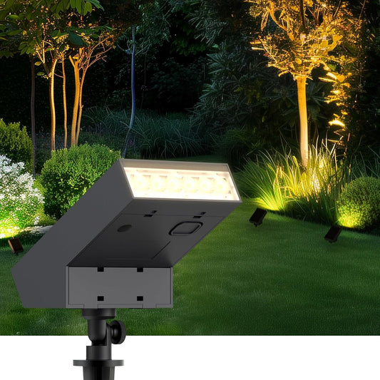 Solar Pathway Lights Outdoor, Dimmable Solar Spot Light IP65 Waterproof, 500LM 3000K Solars Outdoor Lighting for Walkway Landscape Lawn Yard
