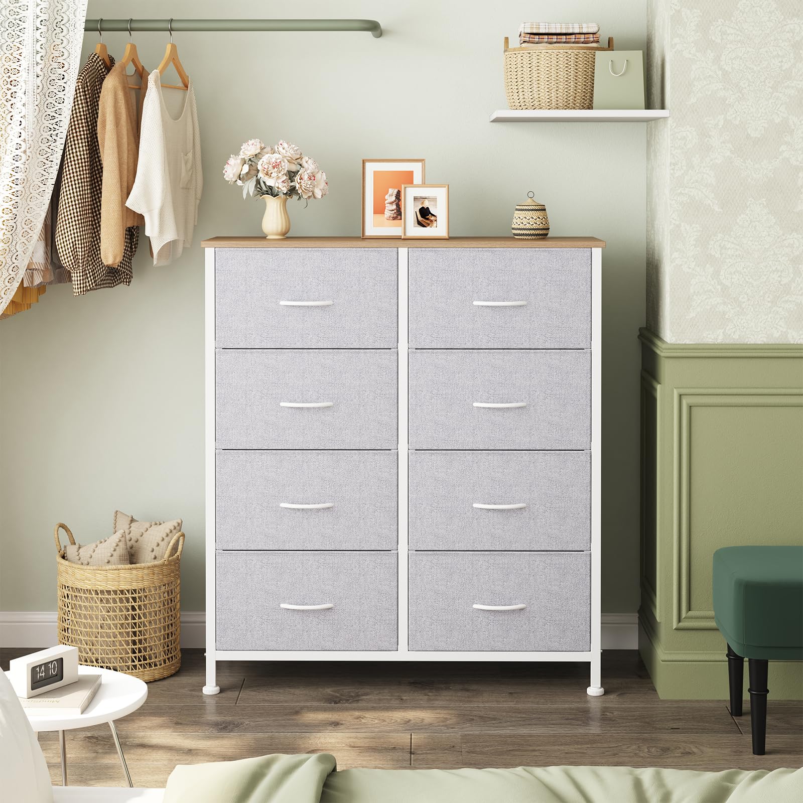 OLIXIS 8 Drawer Storage Dresser for Bedroom, Closet Organizers Units