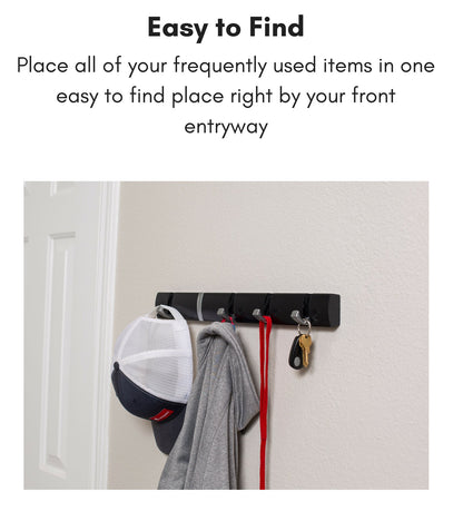 BIRDROCK HOME Folding Hook Coat and Hat Rack - 5 Hooks - 18 Inches - Wall Mount - Decorative Home