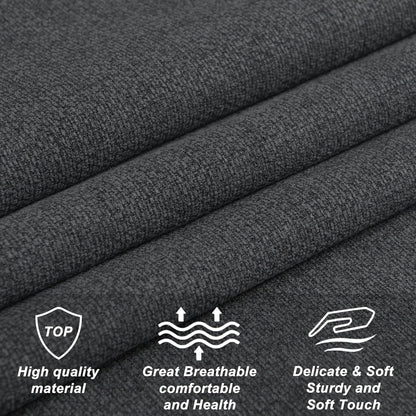 Storage Ottoman Bench for Bedroom, Linen 52" End of Bed Bench with Rolled Arms Upholstered Ottoman Bench Fit for Bedroom, Living Room, Entryway, Dark Gray