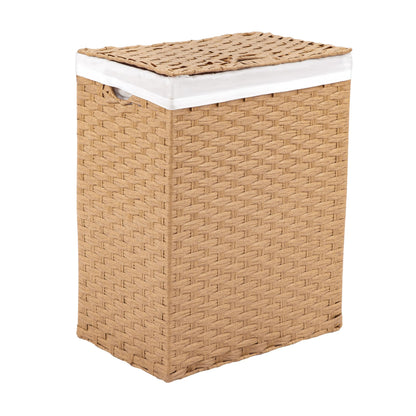 Seville Classics Premium Handwoven Portable Laundry Bin Basket with Carrying Handles, Household