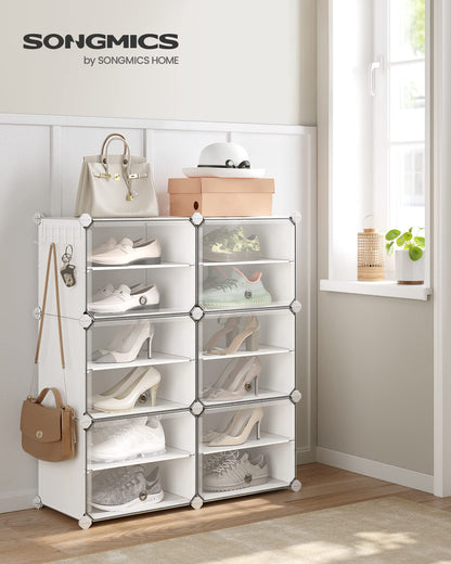 SONGMICS Shoe Rack Organizer, 6-Tier Shoe Storage Cabinet for Closet and Entryway, Holds 24 Pairs