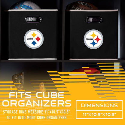 Franklin Sports NFL Pittsburgh Steelers Collapsible Storage Bin