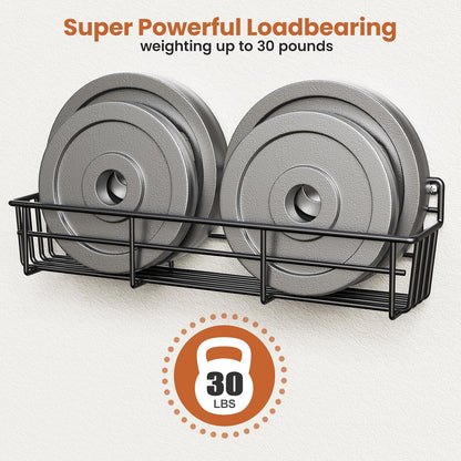 Spice Rack Organizer Wall Mount, Hanging Spice Pantry Storage Shelf Organization, 4 Pack Space Saving Seasoning Organizer for Kitchen Cabinet, Door or Bathroom, Black