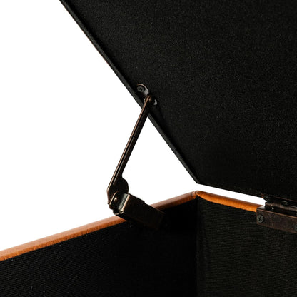 Leather Storage Ottoman Bench Rectangle 32 Inch Foot Rest Ottomans Stool for Living Room Bedroom(Yellowish Brown)