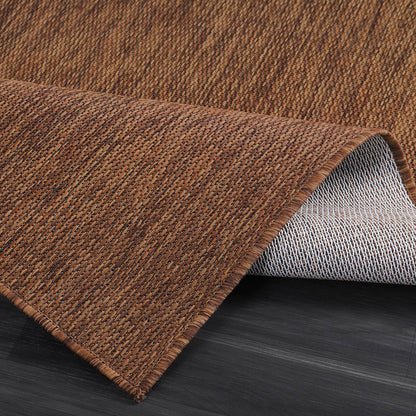 CAMILSON Outdoor Rug 5x7 Modern Area Rugs for Indoor and Outdoor Patios and Porches - Waterproof, Washable, Non-Shedding, Easy-to-Clean Outside Carpet (5 x 7, Solid - Gold)