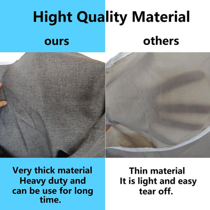 Hanging Laundry Bag with Over Door Hooks, Laundry Hamper and Space Saving Laundry Bag with Zipper, Hanging Hamper for Clothes, Toys, Towels, ...（36"x 22",Grey-2Pack)