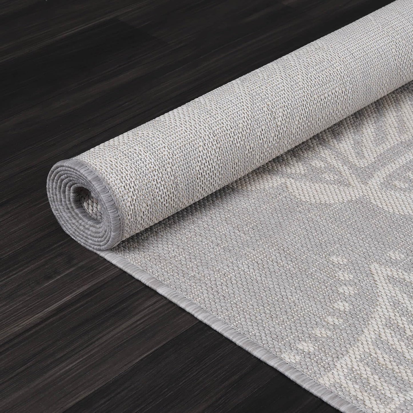 Medallion Outdoor Rug 6x9 Washable Outside Carpet for Indoor Patio Porch Waterproof Easy Cleaning Non Shedding Area Rugs Gray 6 x 9