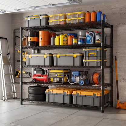 Garvee 76.8" H Storage Shelves 5-Tier Garage Shelving Adjustable for Pantry