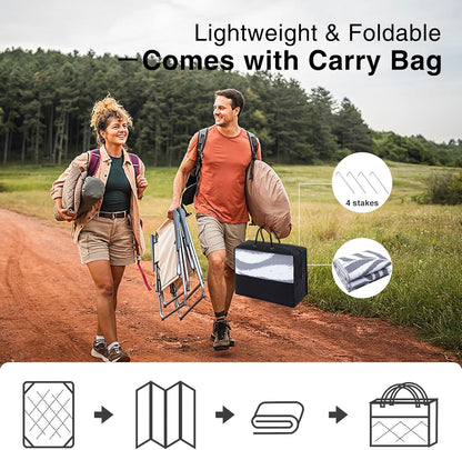 OLANLY Waterproof Outdoor Rug 6x9 ft, Reversible Outdoor Plastic Straw Rug with Leaf Pattern, RV Mat, Indoor Outdoor Carpet for Patio, Camping, Balcony, Deck, Backyard, Grey & White