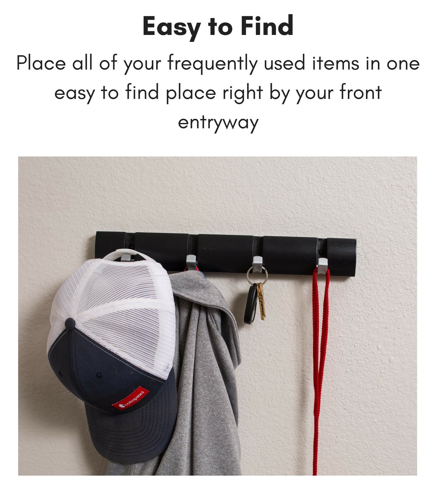 BIRDROCK HOME Folding Hook Coat and Hat Rack - 4 Hooks - 14 Inches - Wall Mount - Decorative Home