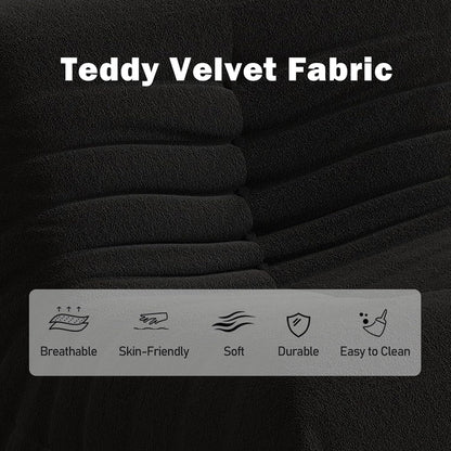 Bean Bag Chair, Memory Foam Bean Bag Sofa Large Bean Bag Chair for Adults, Bean Bag Chairs for Teens with High Density Comfortable Foam, Bean Bag for Living Room, Bedroom (Black)