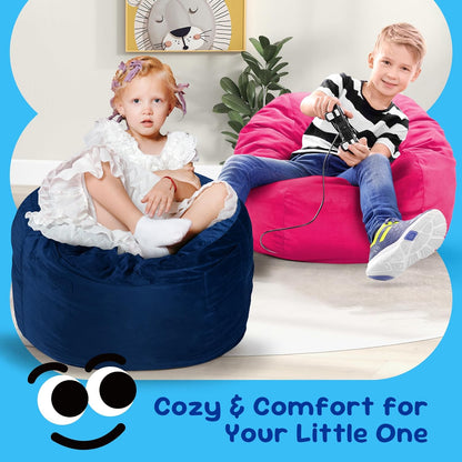 Hobestluk Bean Bag Chairs 2.5FT Bean Bag Chair with Memory Foam Filled & Machine Washable Cover,Beanbag Chair, Small Bean Bag Chairs for Playroom, Living Room, Bedroom