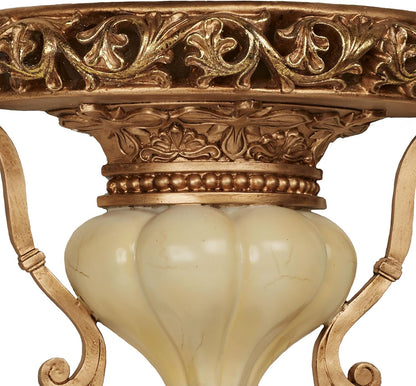 Touch of Class Chalmette Wall Shelf - Gold/Ivory - Victorian Style - Decorative Wall Shelves for Bedroom, Living Room, Kitchen, Hallway, Entryway