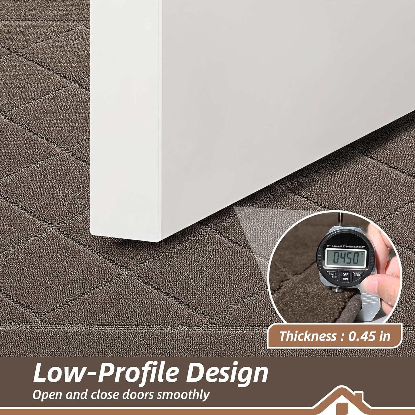 BEQHAUSE Dirt Trapper Door Mat 24" x 36", Doormat Non-Slip Entryway Rugs Washable, Dog Door Mat Stain Resistant and Absorbent Welcome Floor Mat for Front Back Door, Muddy Wet Shoes & Paws, Light Brown