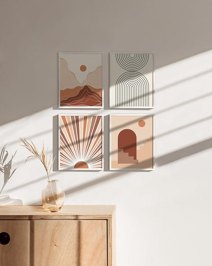 HAUS AND HUES Picture Frame Set of 4, White Picture Frames White Frames Picture Frames for Wall (White Aluminum Frames), 8x10 in