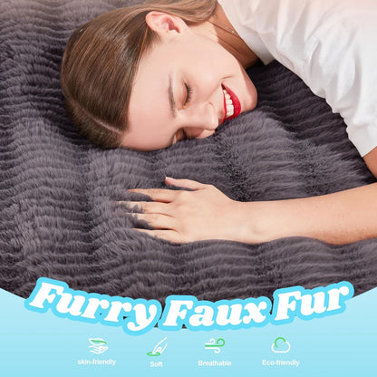 Hobestluk 3 in 1 Bean Bag Chair Giant Bean Bag Chairs for Adults with Ripple Cover Convertible Bean Bag Floor Cushion with Machine Washable Cover for Living Room (Ripple Dark Grey)