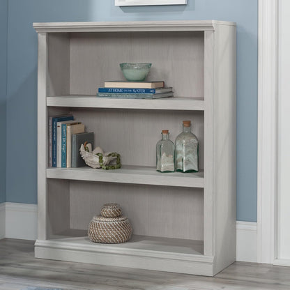 Sauder 3 Tier Book Shelf Wooden Bookcase Multipurpose Bookshelf for Home Office, Living Room, in Glacier Oak