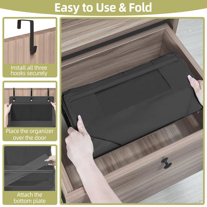 STORAGEIDEAS Over Door Organizer with 6 Extra Large Pockets 12 Side Pockets, Sturdy Closet Storage
