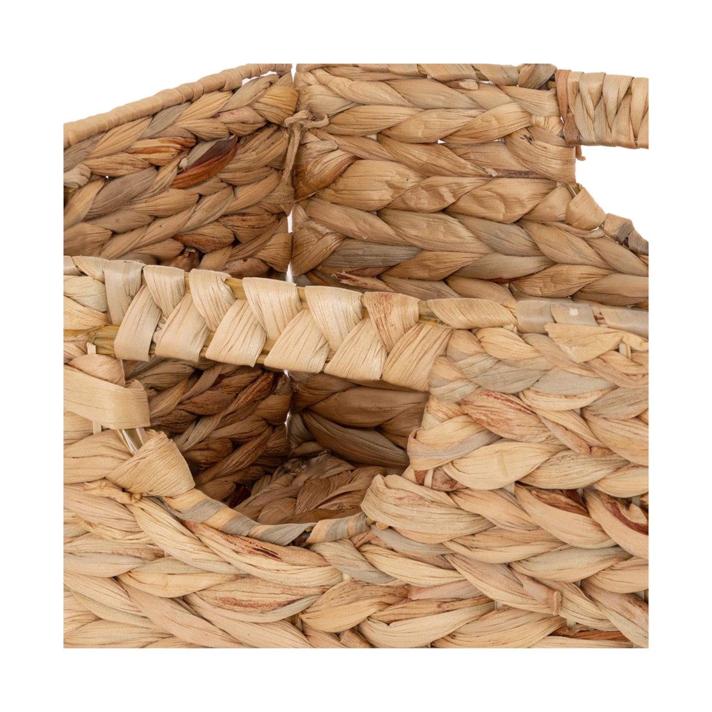 Seville Classics Premium Natural Handwoven Portable Laundry Bin Basket with Carrying Handles