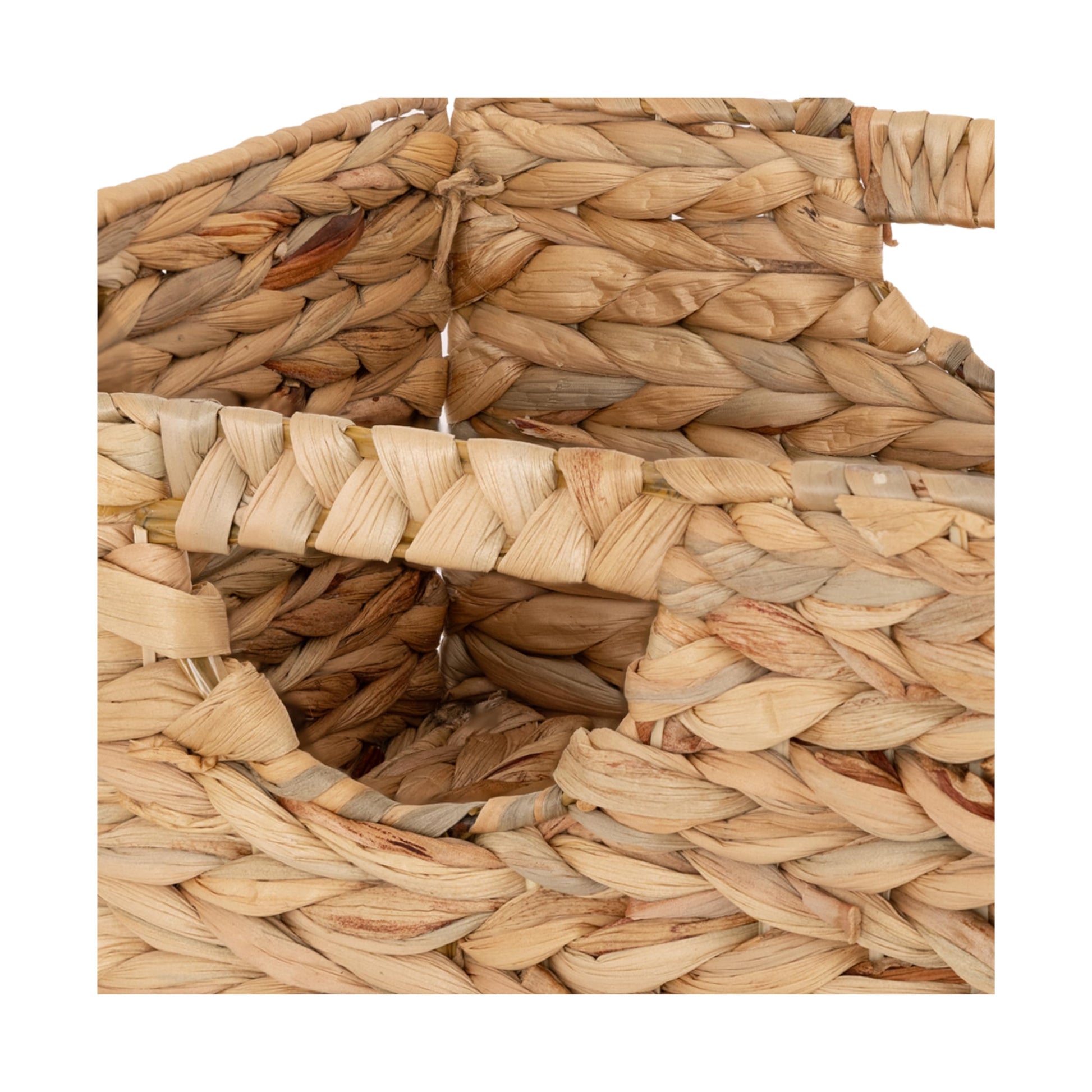 Seville Classics Premium Natural Handwoven Portable Laundry Bin Basket with Carrying Handles