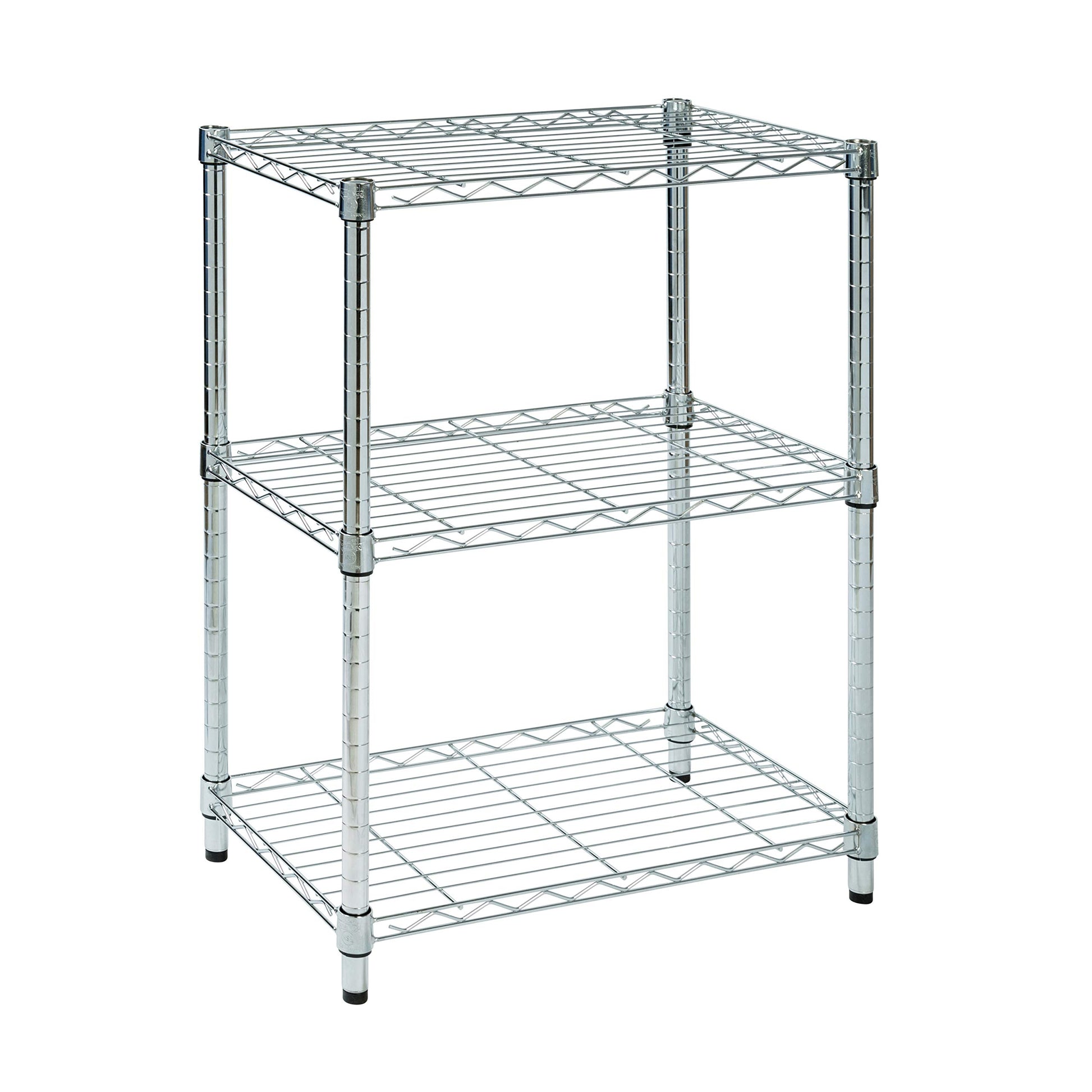 Honey-Can-Do 3-Tier Heavy Duty Adjustable Shelving Unit, 250-lb Per Shelf Metal Storage Rack, Wire