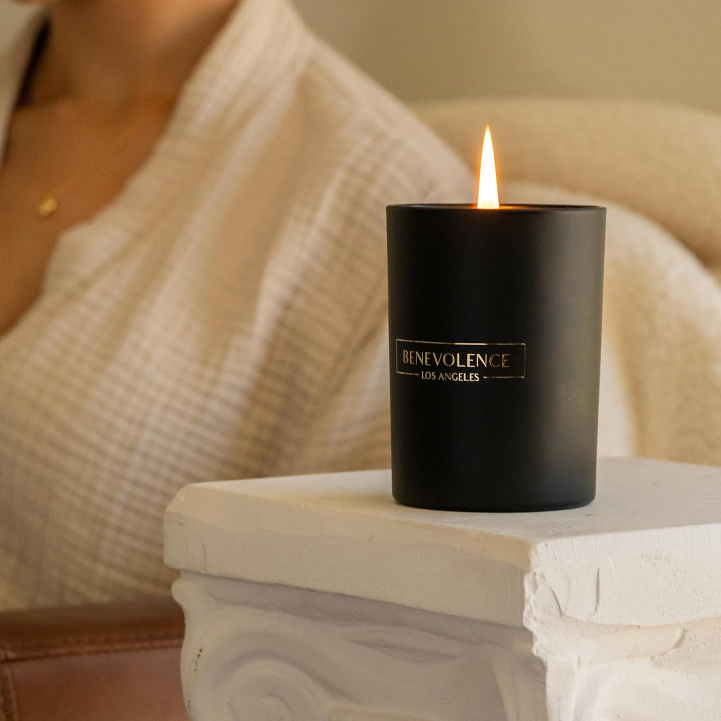 Benevolence LA Charcoal Scented Candle | Soy Candles, Black Candle for Home | Gifts for Women and Men | Home Fragrance | Aromatherapy | Bathroom Freshener | 10oz